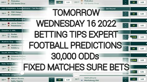 Tomorrow’s Football Predictions 